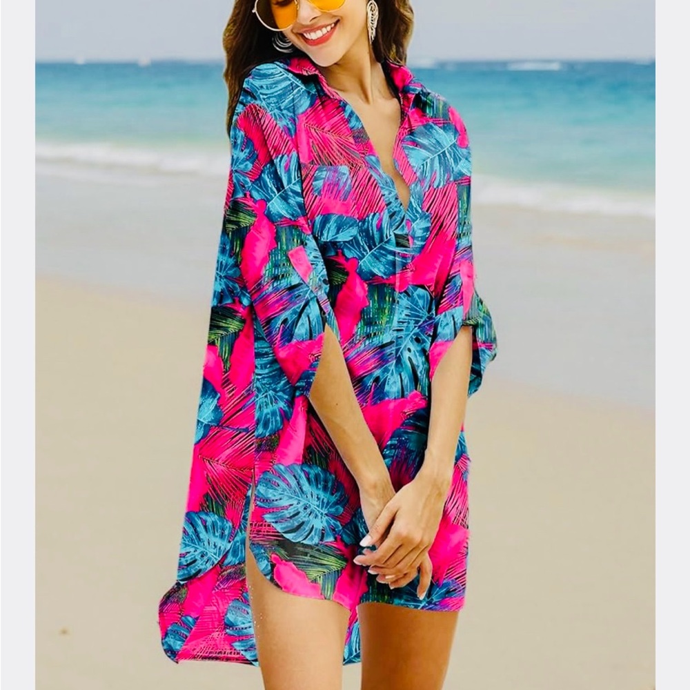 NWT Vibrant Tropical Print Tunic